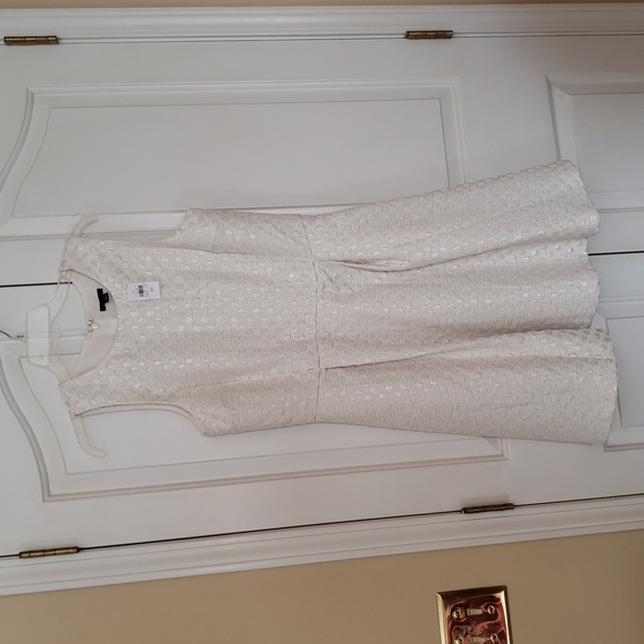 Anne Taylor Size 10 cream dress - Picture 1 of 5